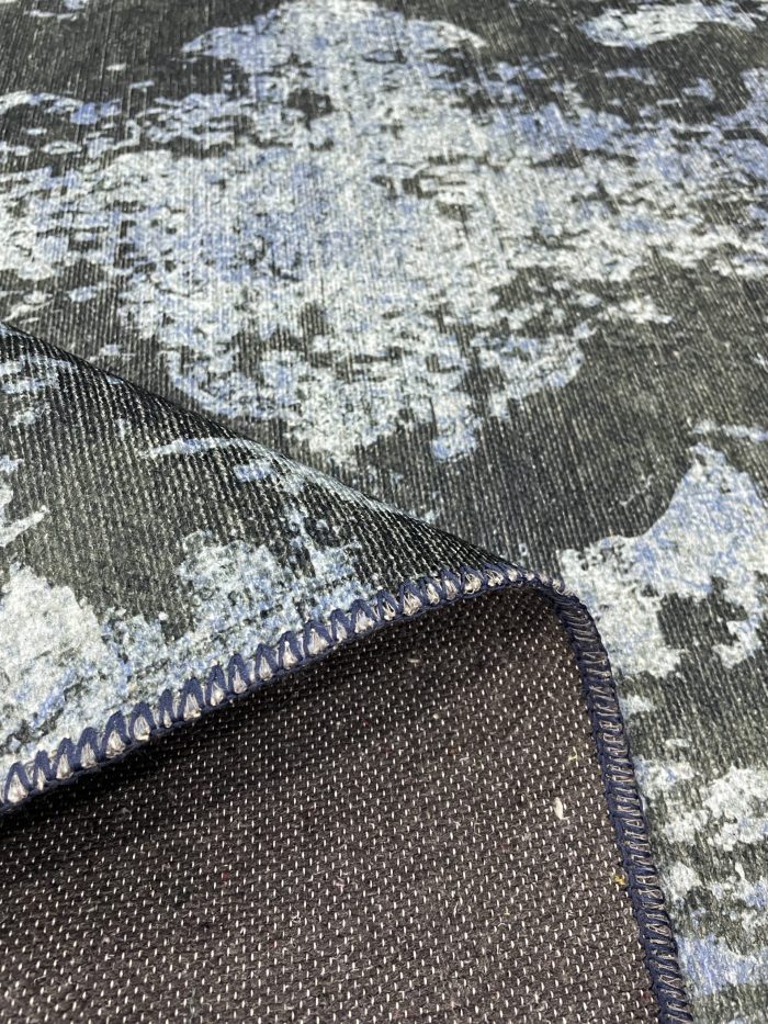 Şönil dokuma halı kilim 4m² - 155x230 Mavi-Siyah 86 - Görsel 2