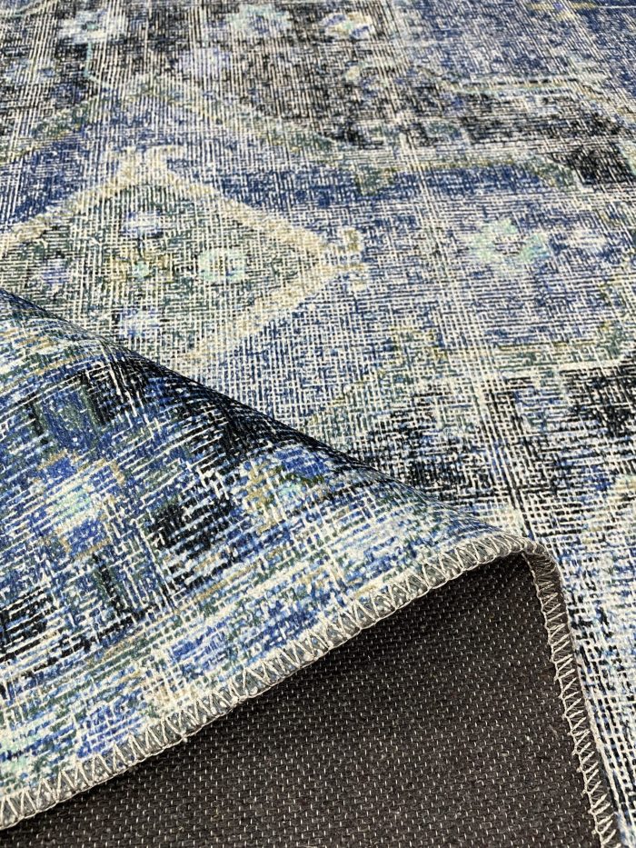 Şönil dokuma halı kilim 4m² - 155x230 Mavi 15 - Görsel 2