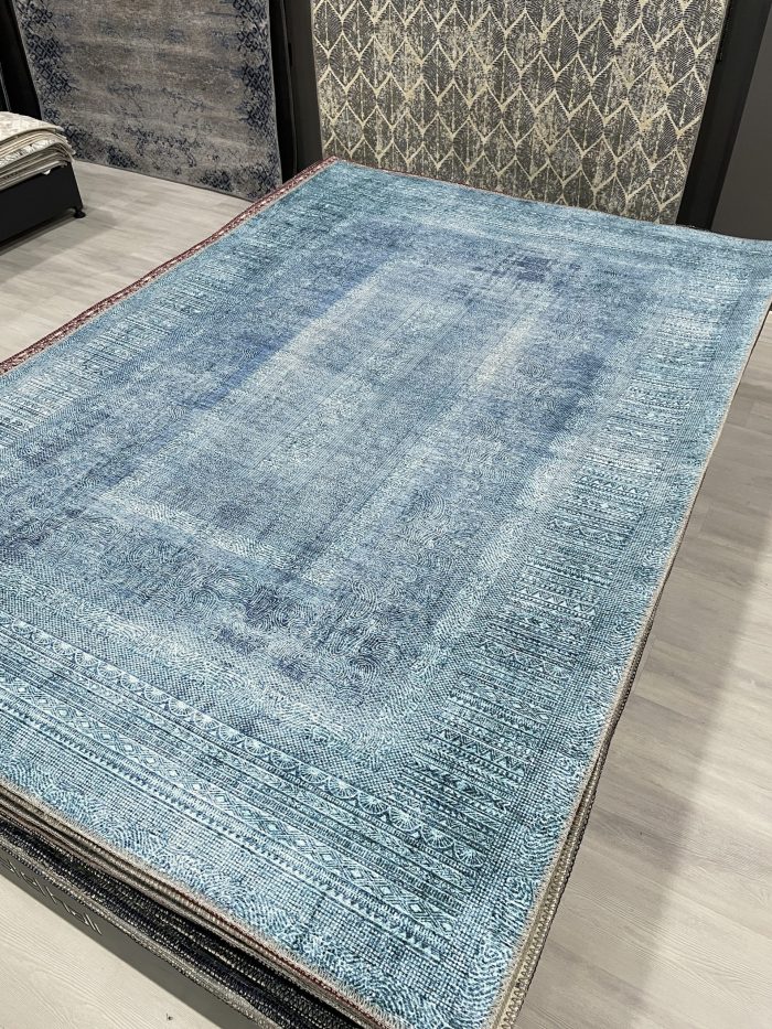 Şönil dokuma halı kilim 4m² - 155x230 Mavi 43 - Görsel 1