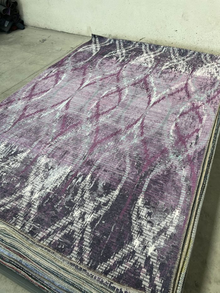 Şönil dokuma halı kilim 4m² - 155x230 eskitme mor 16 - Görsel 1