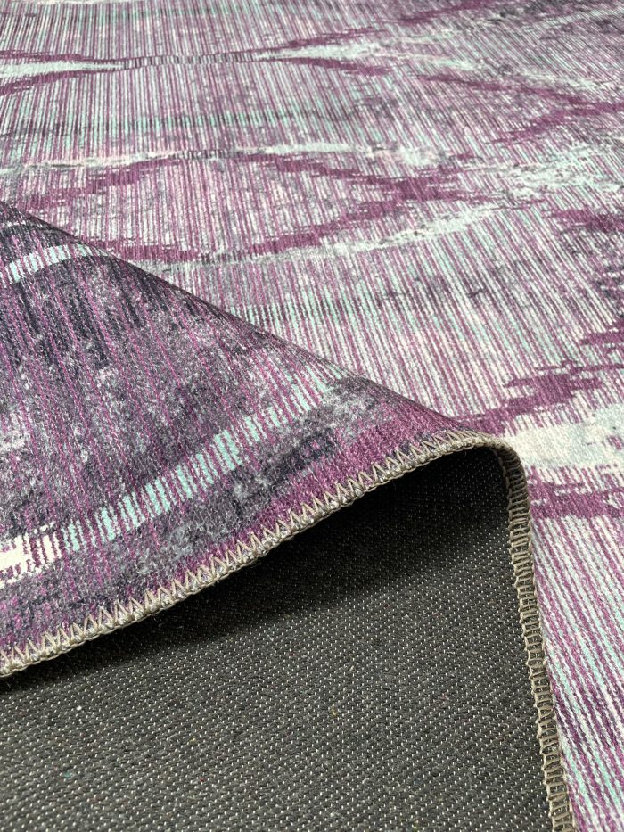 Şönil dokuma halı kilim 4m² - 155x230 eskitme mor 16 - Görsel 2