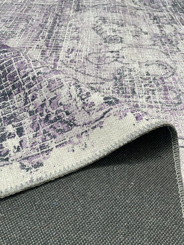 Şönil dokuma halı kilim 4m² - 155x230 eskitme mor 14 - Görsel 2
