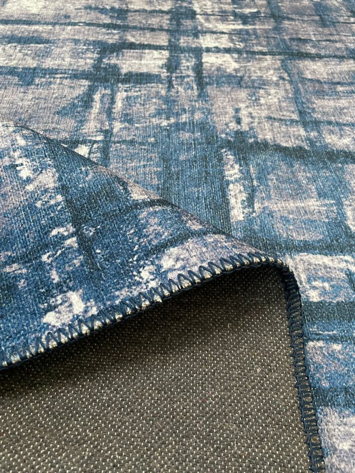 Şönil dokuma halı kilim 4m² - 155x230 Eskitme mor lacivert 24 - Görsel 2