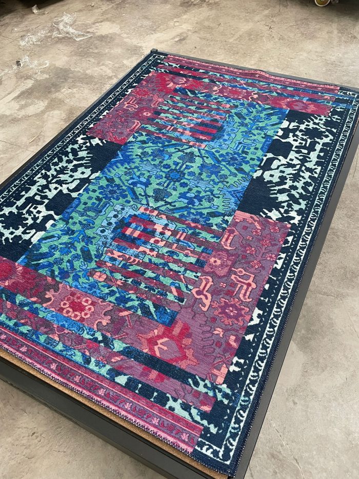 Şönil dokuma halı kilim 4m² - 155x230 eskitme renkli 21 - Görsel 1