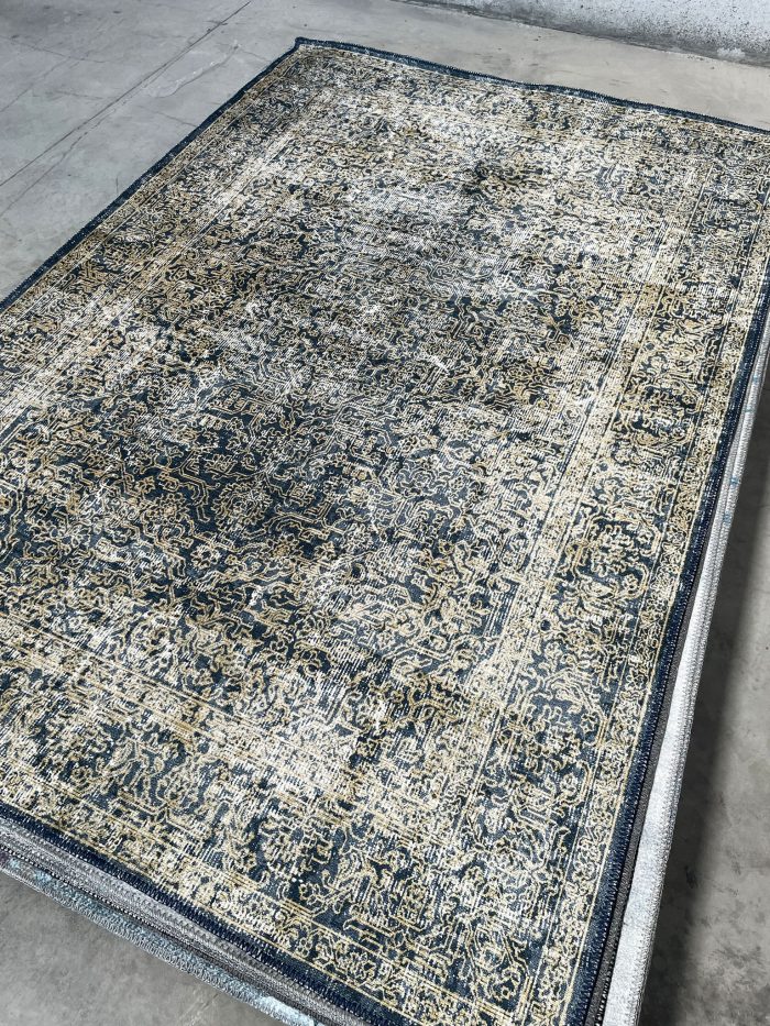 Şönil dokuma halı kilim 4m² - 155x230 eskitme sarı 20 - Görsel 1