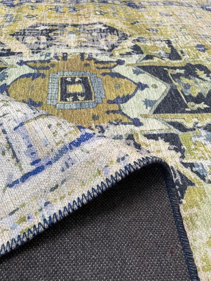Şönil dokuma halı kilim 4m² - 155x230 eskitme sarı 5 - Görsel 2