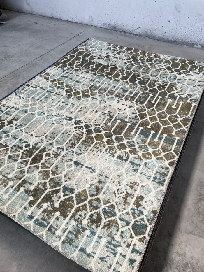 Şönil dokuma halı kilim 4m² - 155x230 Yeşil 45 - Görsel 1
