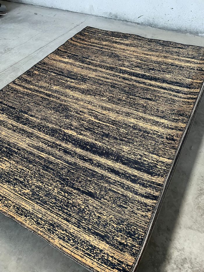Şönil dokuma halı kilim 4m² - 155x230 Sarı-Siyah 28 - Görsel 1