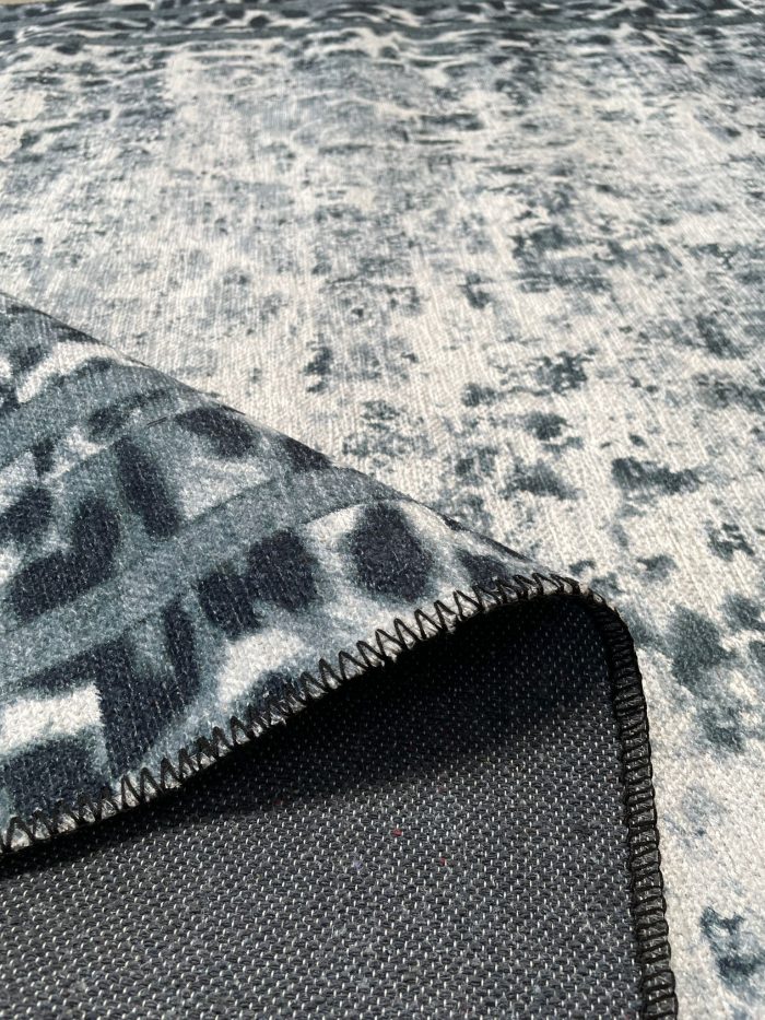 Şönil dokuma halı kilim 4m² - 155x230 Siyah leopar 41 - Görsel 2