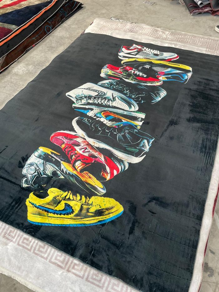 Defolu bambu 180x225 siyah - Görsel 1