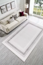 Yün Akrilik Modern Halı 407 Gri - Görsel 2